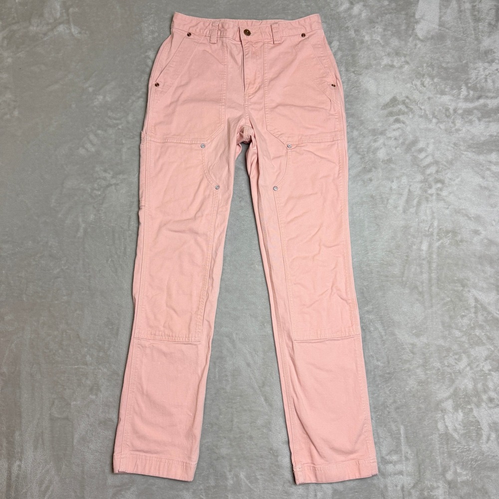 Duluth Trading Double Front Utility Pants Women 6x31 Pink Slim Stretch Carpenter